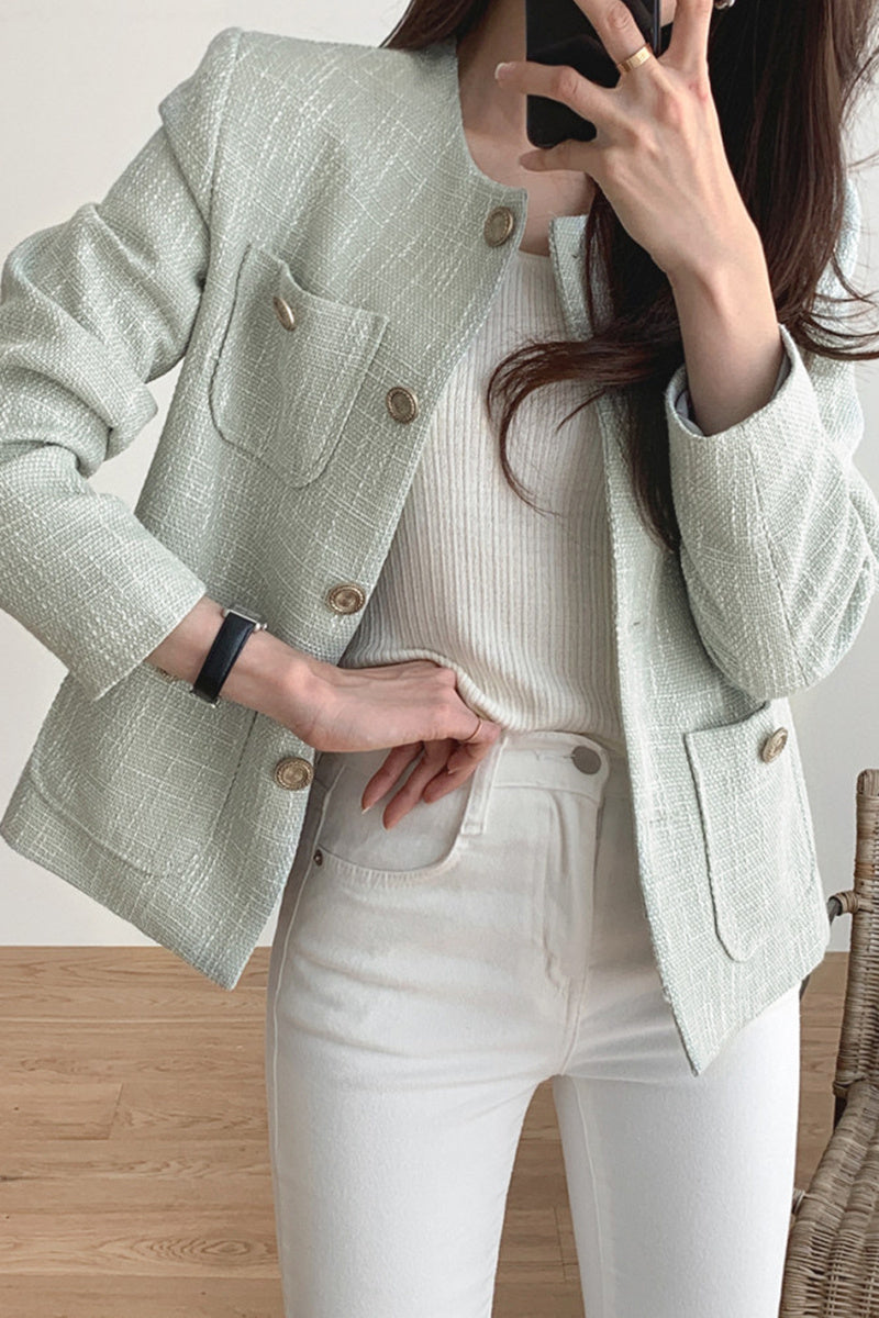 Textured Button Up Jacket