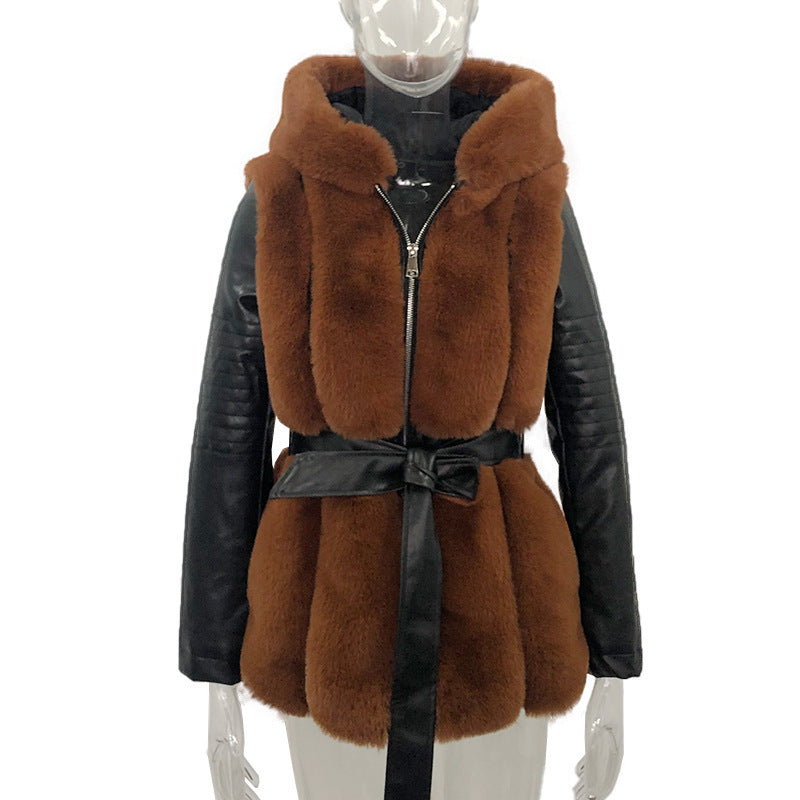 Faux Fur Hooded Vest