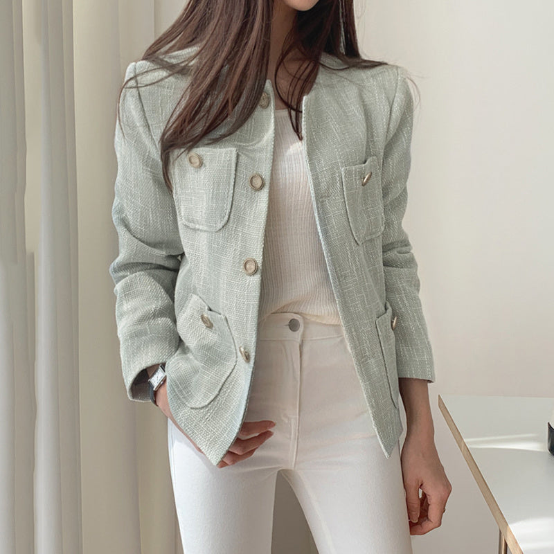 Textured Button Up Jacket