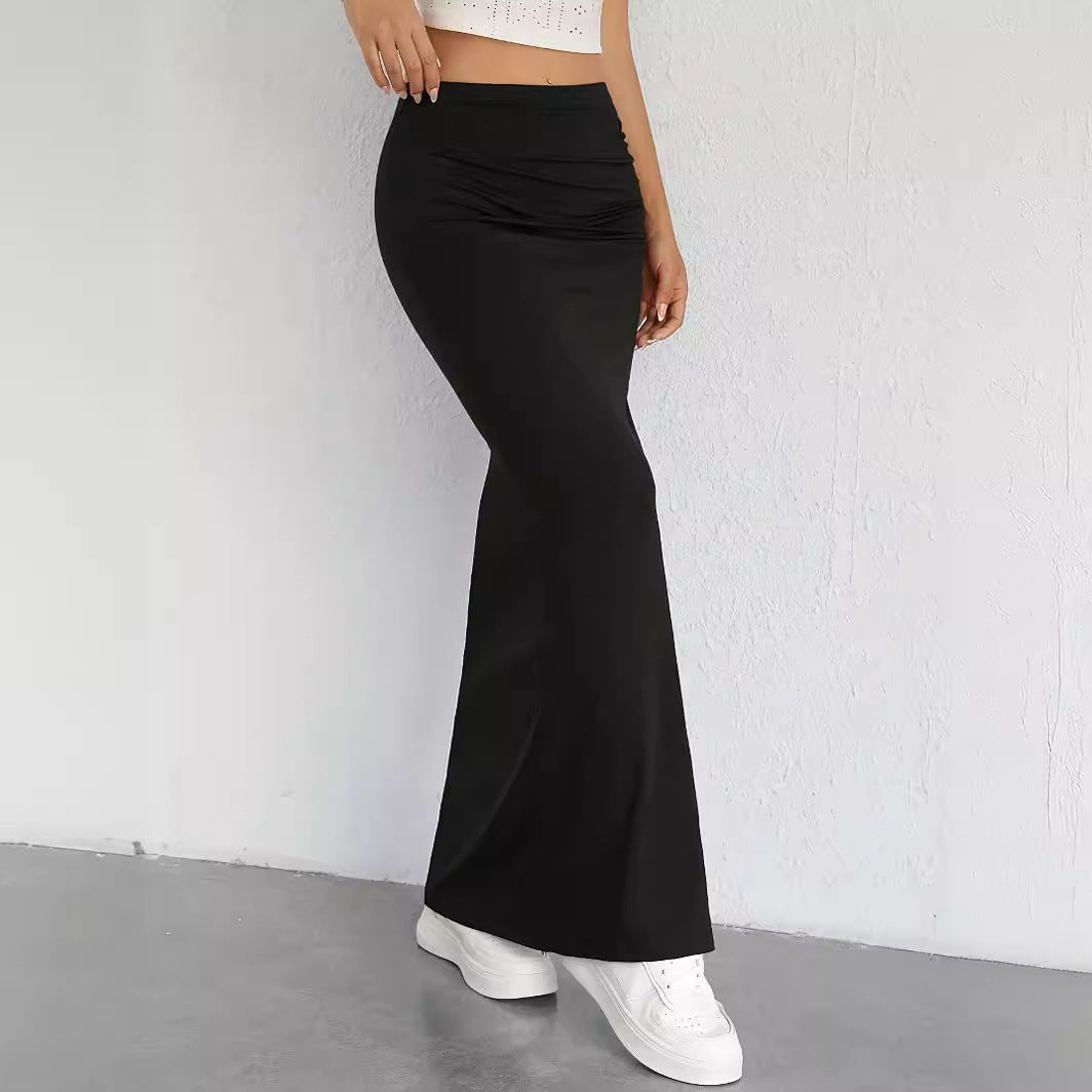 Stretch Maxi Skirt With Split