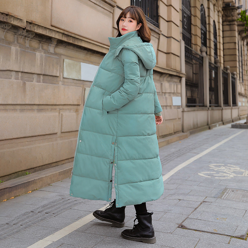 Long Sleeve Puffer Jacket With Side Splits