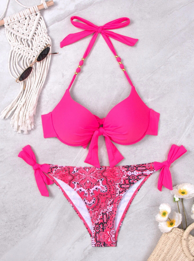 Printed Tie Up Bikini