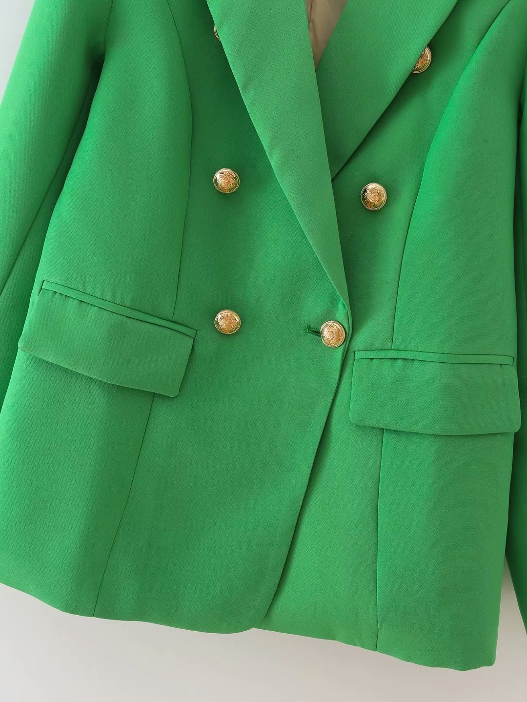 Green Double Breasted Blazer