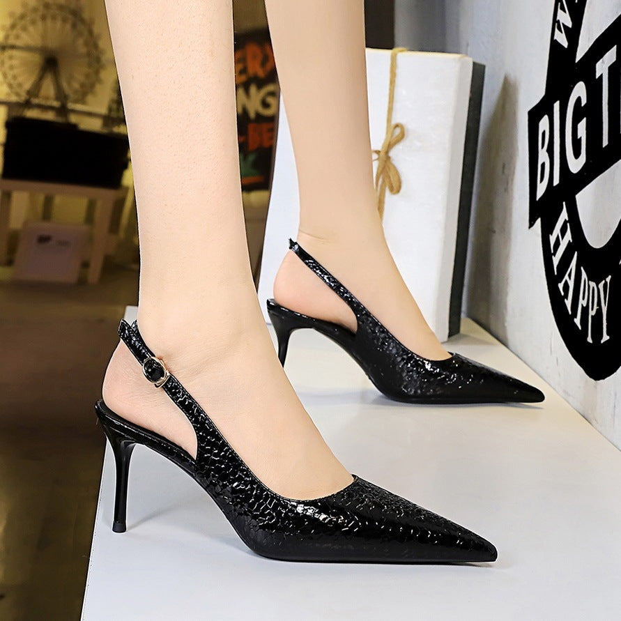 Pointy Toe Stilletto Sling Backs