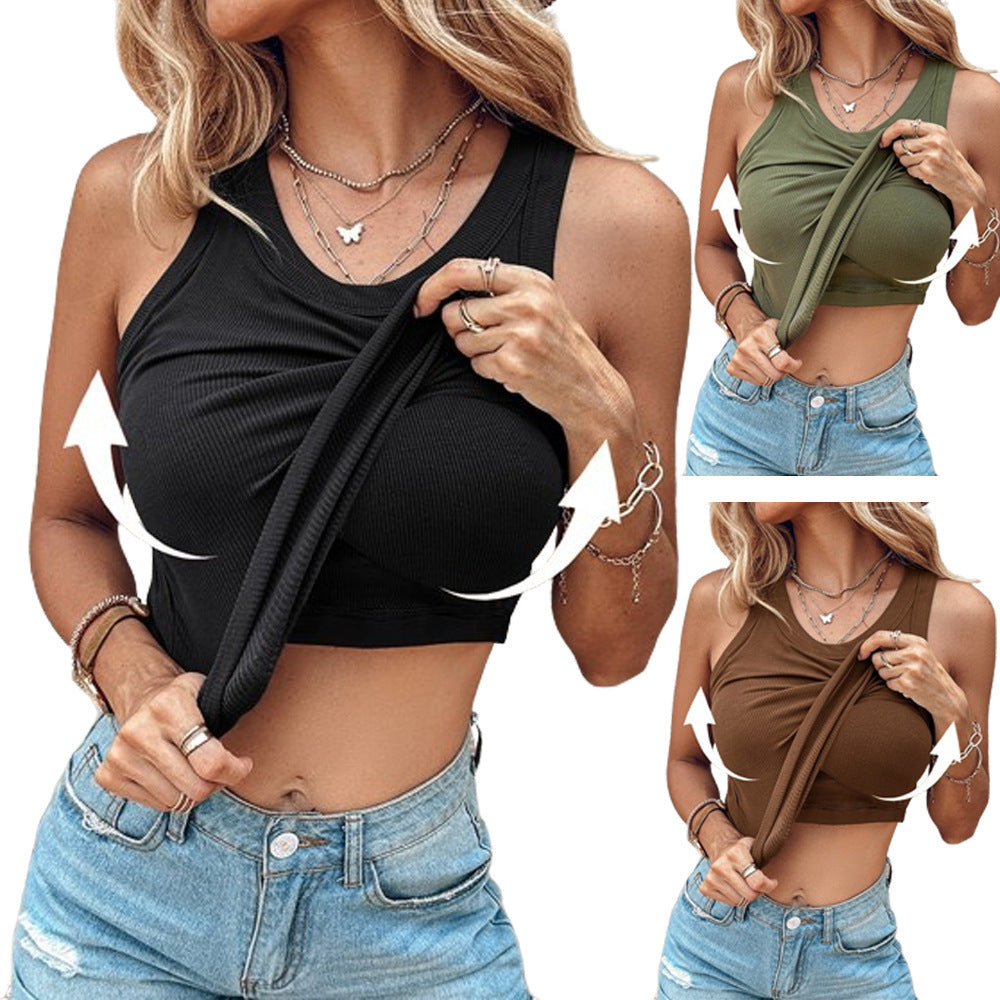 Round Neck Vest With Bra