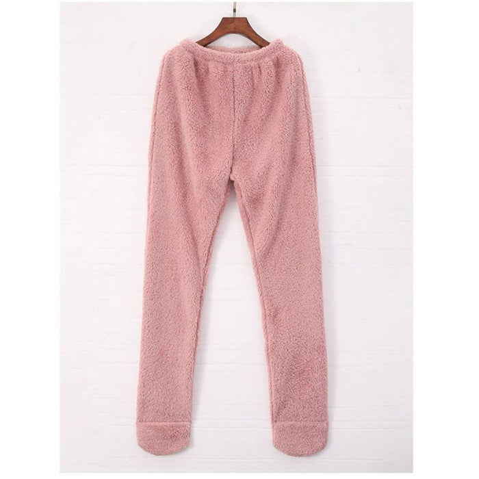 Teddy Fleece Lounge Pant With Feet