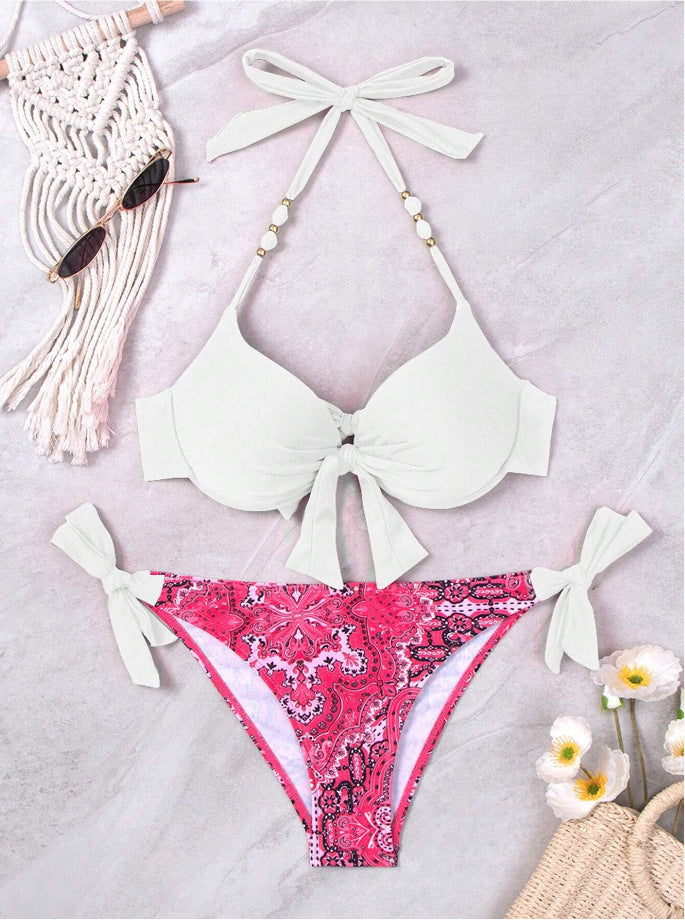 Printed Tie Up Bikini