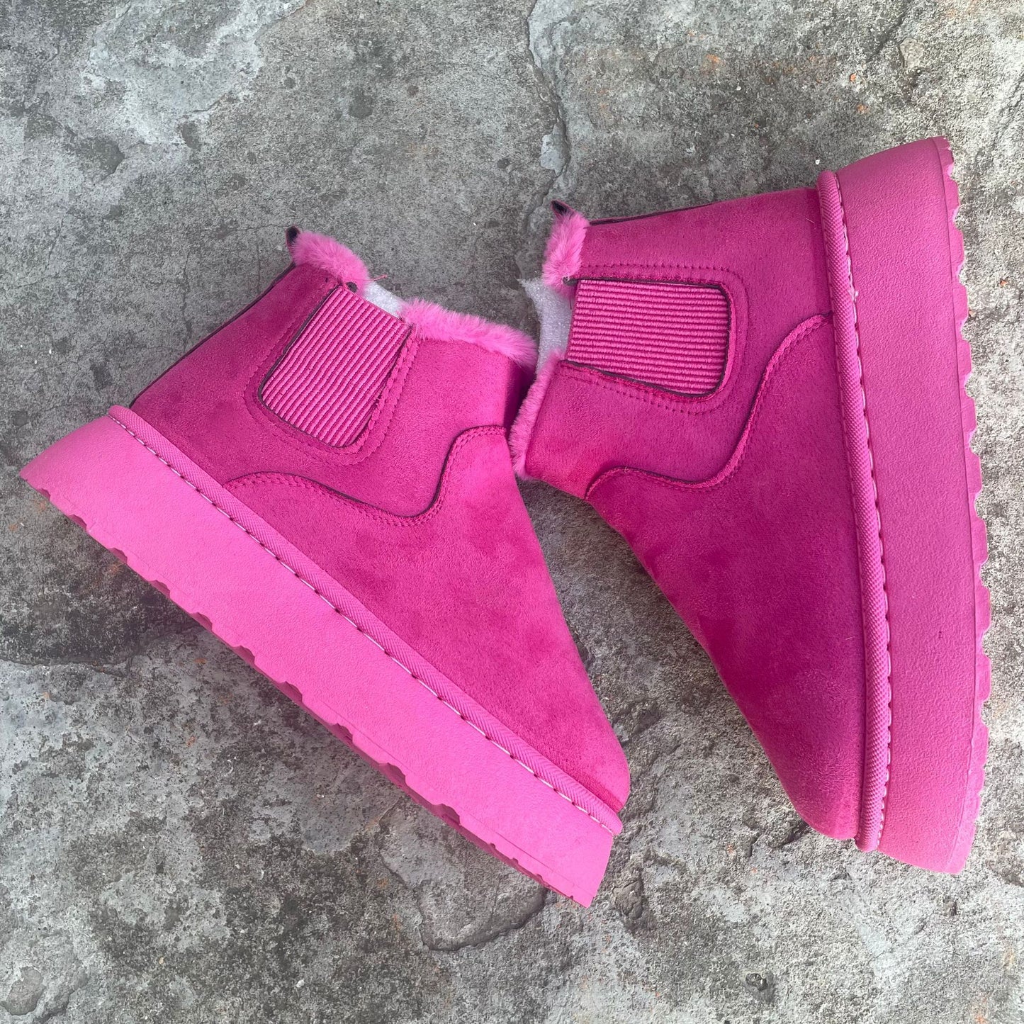 Flat Thick-Soled Warm Plush Ankle Boot