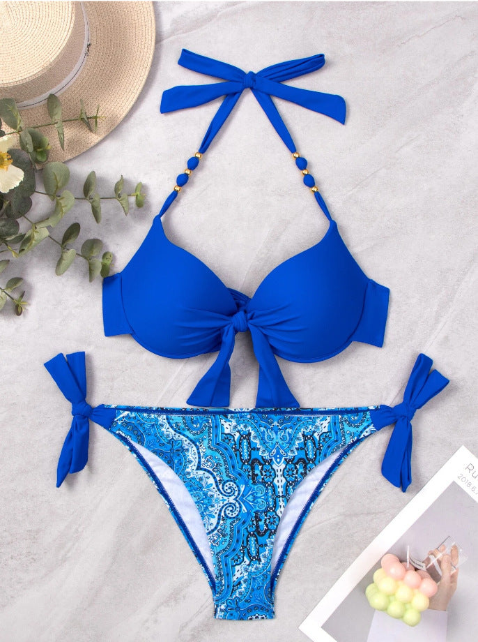 Printed Tie Up Bikini