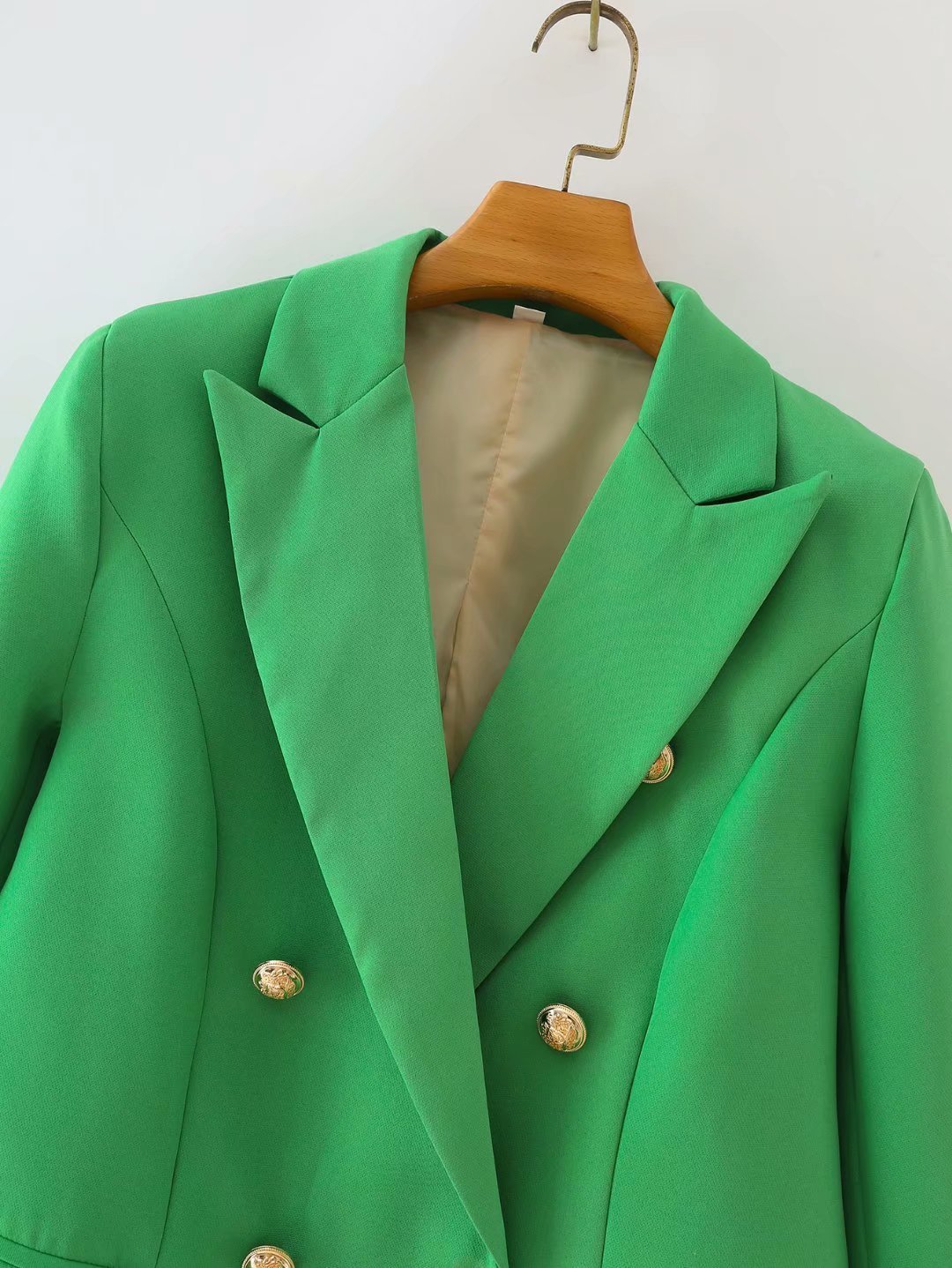 Green Double Breasted Blazer