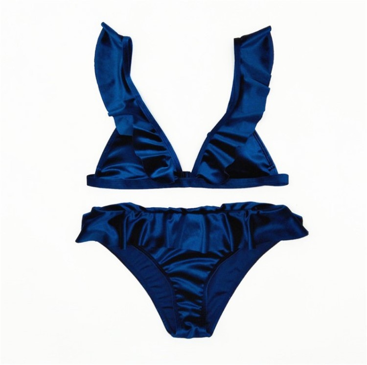 Velvet Ruffle Bikini