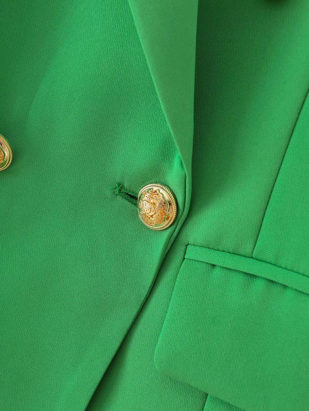 Green Double Breasted Blazer