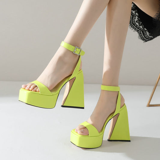 Square Toe Chunky Platforms